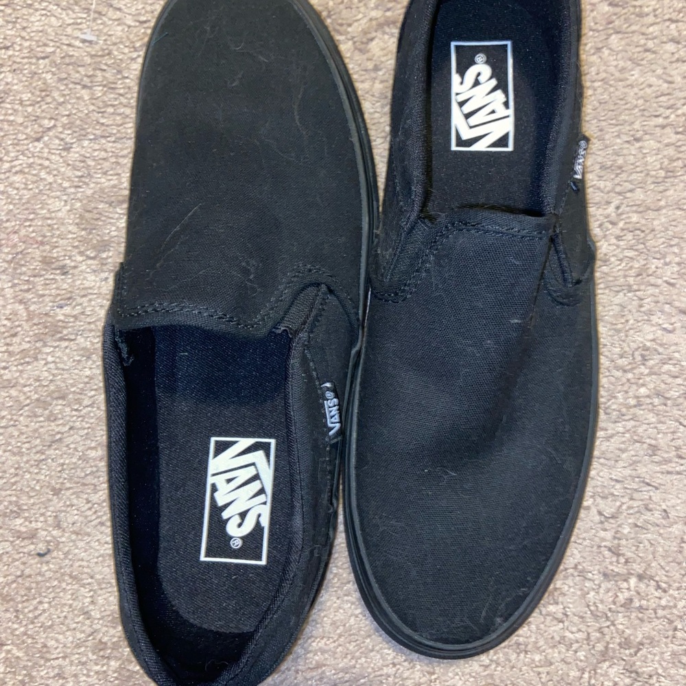 Black vans slip on platforms